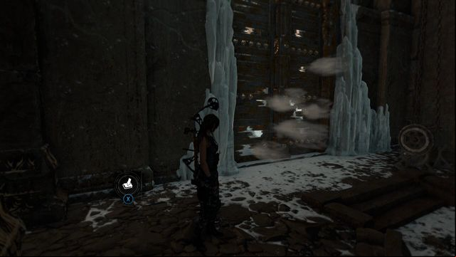 After you enter Voice of God tomb through the massive gate, you find the cache in the left part of the space, next to another destroyed door - Rise of the Tomb Raider: Survival Caches, Soviet Installation secrets, map, tips - Soviet Installation - Rise of the Tomb Raider Guide