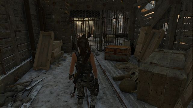 Before you enter the Red Mine tomb - while behind the grate, the entrance will be on your left (you can climb up) - Rise of the Tomb Raider: Chests, crypt treasures, Soviet Installation secrets - Soviet Installation - Rise of the Tomb Raider Guide
