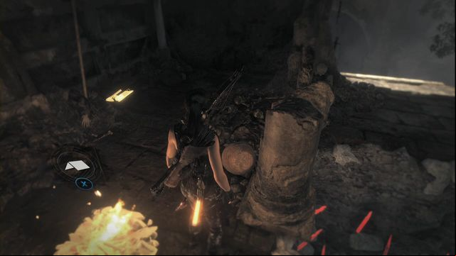 On the ground next to the campfire, in the Syrian Tomb Base Camp - Rise of the Tomb Raider: Relics and documents, Syria secrets, tips, location - Syria - Rise of the Tomb Raider Guide