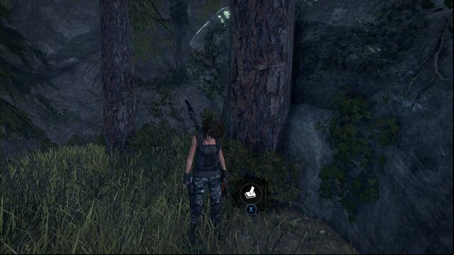 Divert from the main path a little and find the cache by the tree - Rise of the Tomb Raider: Survival caches, Geothermal Valley secrets, map - Geothermal Valley - Rise of the Tomb Raider Guide