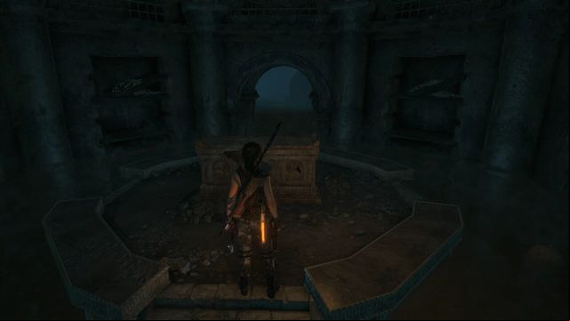 After you enter the crypt (t is under the water surface, you need to dive under the building) smash the wall - Rise of the Tomb Raider: Murals and chests, Lost City secrets, locations, tips - Lost City - Rise of the Tomb Raider Guide