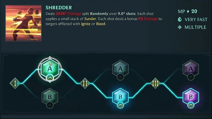 In the picture above, you will find our suggested way of developing Miss Fortune' - Ruined: Miss Fortune - character build, skills, runes - Buildy - Ruined King Guide