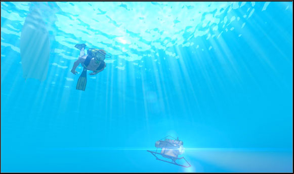 Brian dived again - Diving for trantonite - Chapter V: Shipped to the Past - Runaway 2: The Dream of the Turtle - Game Guide and Walkthrough