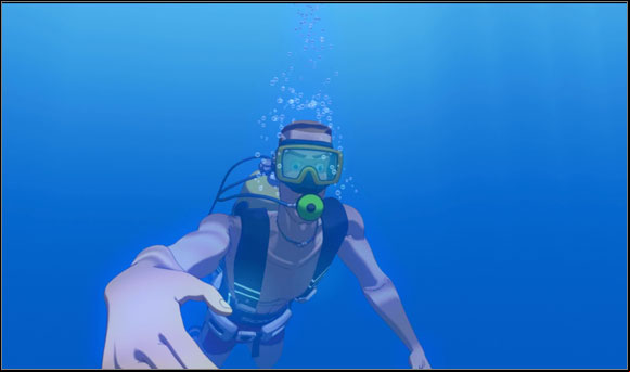 In the last moment, Dean back out of diving so Brian had to take up the role of underwater explorer - Diving for trantonite - Chapter V: Shipped to the Past - Runaway 2: The Dream of the Turtle - Game Guide and Walkthrough