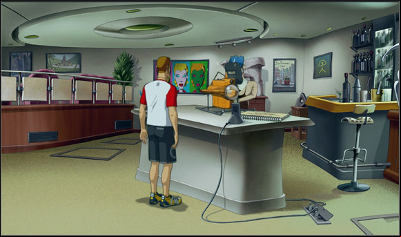Brian returned to the bridge and went down the elevator - Hello my old friends - Chapter V: Shipped to the Past - Runaway 2: The Dream of the Turtle - Game Guide and Walkthrough
