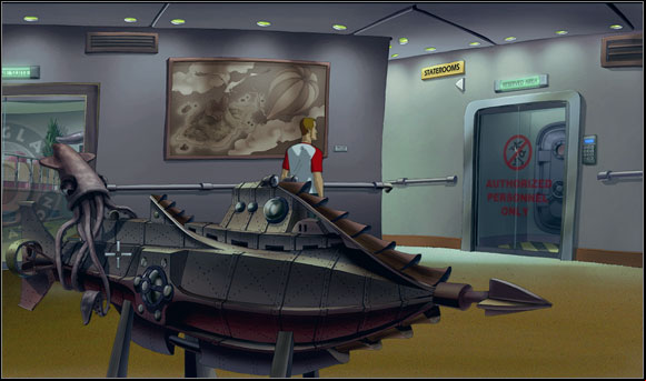 He looked at the door to the right - Hello my old friends - Chapter V: Shipped to the Past - Runaway 2: The Dream of the Turtle - Game Guide and Walkthrough