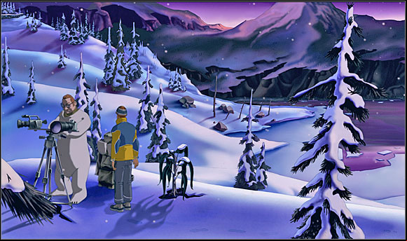 Continuing along the path, he got to a man dressed in bear fur - Cure for Joshua - Chapter IV: He Who Knows Does Not Speak - Runaway 2: The Dream of the Turtle - Game Guide and Walkthrough