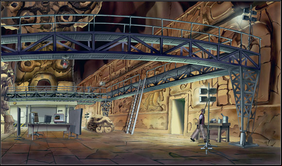 Right after he found himself in a room with computer, Brian tried to evacuate using the age on the right - Getting rid of the spying machine - Chapter III: Simpler than an ameba - Runaway 2: The Dream of the Turtle - Game Guide and Walkthrough