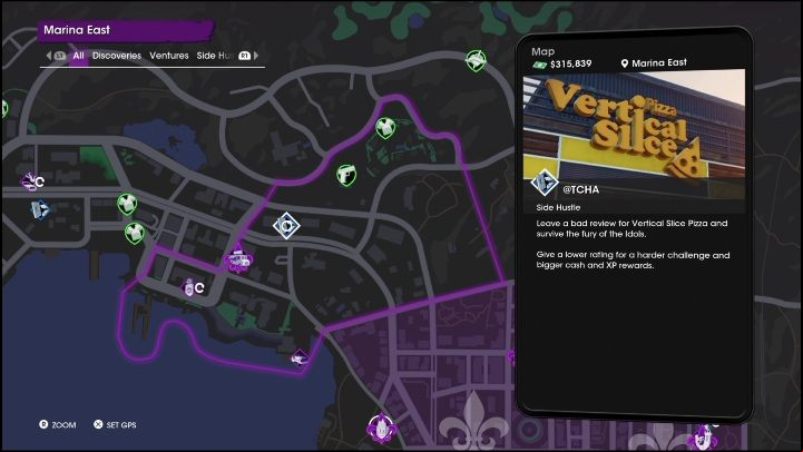 Reward: Depends on the rating - Saints Row 2022: Side Hustles (East Marina) - list and description of activity - East Marina - Saints Row Guide, Walkthrough