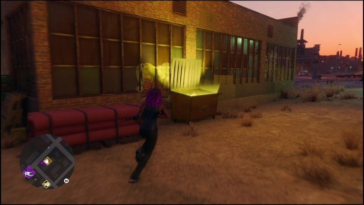 To complete this activity, you only need to search the dumpster that glows gold - Saints Row 2022: Discoveries (Smelterville East) - list and description of activity - Smelterville East - Saints Row Guide, Walkthrough