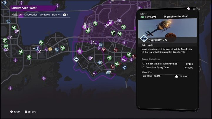 Rewards for completing the Choplifting side activity - Saints Row 2022: Side Hustles (Smelterville West) - list and description of activity - Smelterville West - Saints Row Guide, Walkthrough