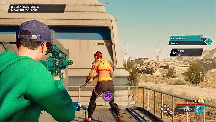 You'll encounter a mini-boss, who'll try to attack you in melee - Saints Row 2022: The Great Train Robbery - walkthrough - Walkthrough - Saints Row Guide, Walkthrough