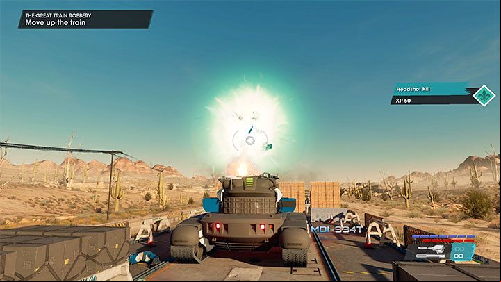 After leaving the car, board the tank - use it to destroy the helicopter, as well as the vehicles and enemies ahead of you - Saints Row 2022: The Great Train Robbery - walkthrough - Walkthrough - Saints Row Guide, Walkthrough
