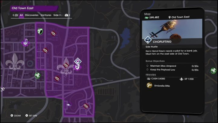 Rewards for completing the Choplifting side activity - Saints Row 2022: Side Hustles (East Old Town) - list, description of activity - East Old Town - Saints Row Guide, Walkthrough