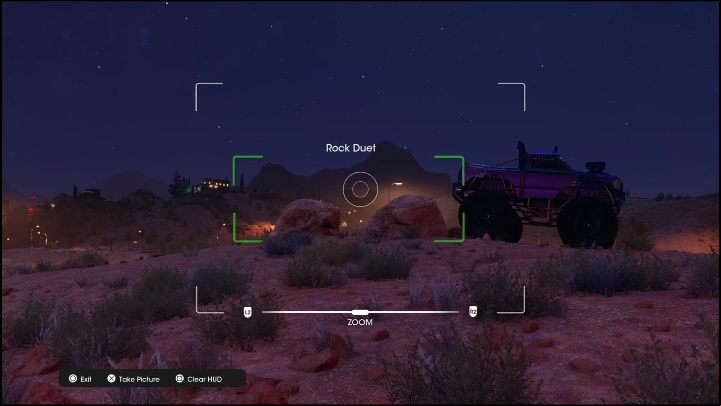 To receive the reward you must take a photo of two rocks standing next to the exit road to the Rojas Desert North - Saints Row 2022: Discoveries (East Old Town) - list and description of activity - East Old Town - Saints Row Guide, Walkthrough