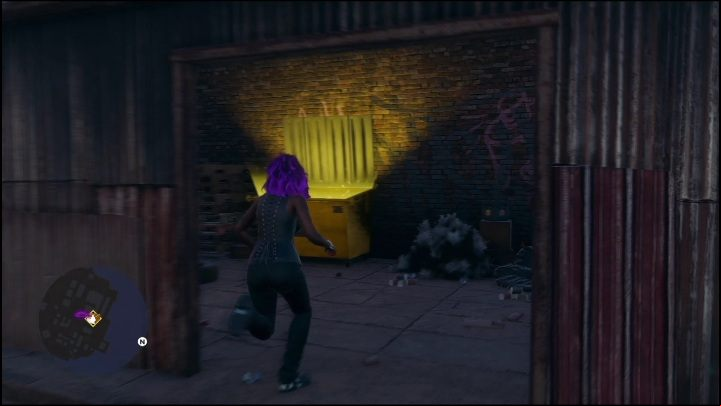 To complete this activity, you only need to search the dumpster that glows gold - Saints Row 2022: Discoveries (Lake Sabastian) - list and descriptions of activity - Lake Sabastian - Saints Row Guide, Walkthrough