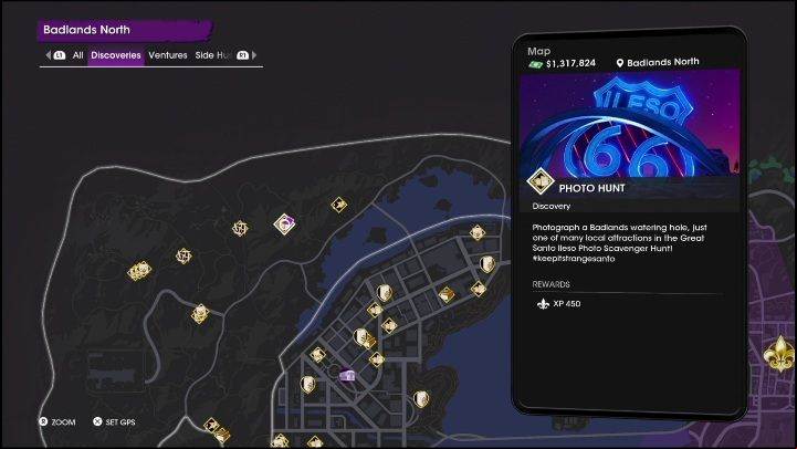 The photo hunt is located in the south-central part of the district, near the weather station - Saints Row 2022: Discoveries (Badlands North) - list and description of activity - Badlands North - Saints Row Guide, Walkthrough