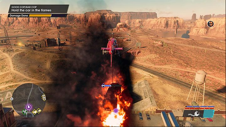 In the third factory, you must hang the car over the flames coming from the chimneys - Saints Row 2022: Good Cop / Bad Cop - walkthrough - Walkthrough - Saints Row Guide, Walkthrough