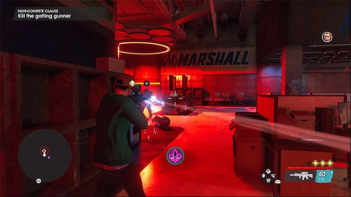 Don't try to attack the boss right away, as his armor is invulnerable - Saints Row 2022: Non-Compete Clause - walkthrough - Walkthrough - Saints Row Guide, Walkthrough