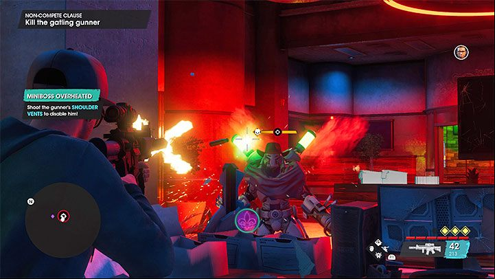 Eventually, the boss' weapon will overheat - Saints Row 2022: Non-Compete Clause - walkthrough - Walkthrough - Saints Row Guide, Walkthrough