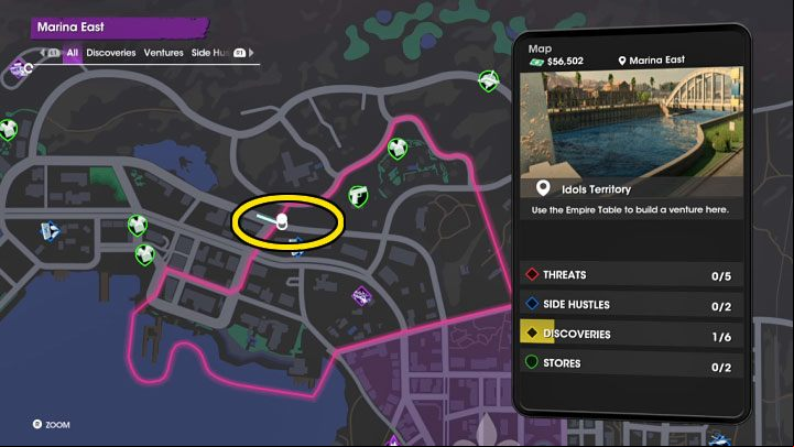 Here we've pictured an area containing two ramps - Marina, east of the church - Saints Row 2022: The Spins trophy - how to get? - Trophy Guide - Saints Row Guide, Walkthrough