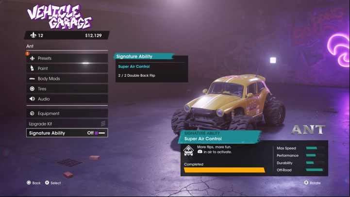 How to unlock: Perform a quadruple backflip with Super Air Control - Saints Row 2022: Trophies / Achievements - list of all, trophy guide - Trophy Guide - Saints Row Guide, Walkthrough