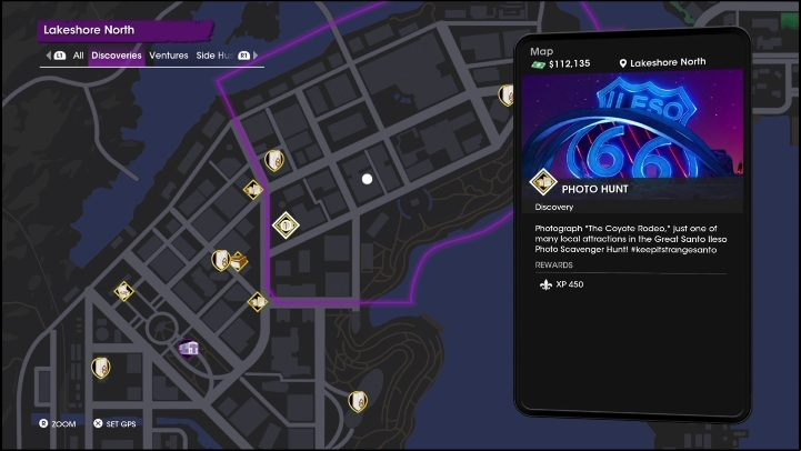 The activity is located in the south-western part of the district - Saints Row 2022: Discoveries (Lakeshore North) - list and description of activity - Lakeshore North - Saints Row Guide, Walkthrough