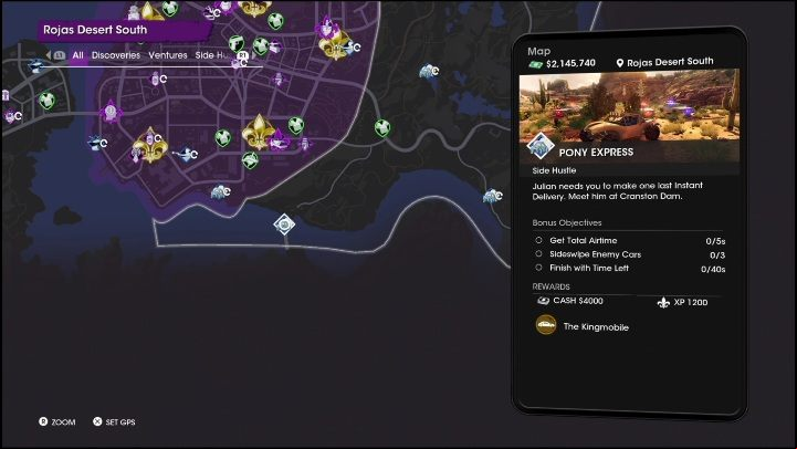 Reward - Saints Row 2022: Side Hustles (Rojas Desert South) - list and description of activity - Rojas Desert South - Saints Row Guide, Walkthrough