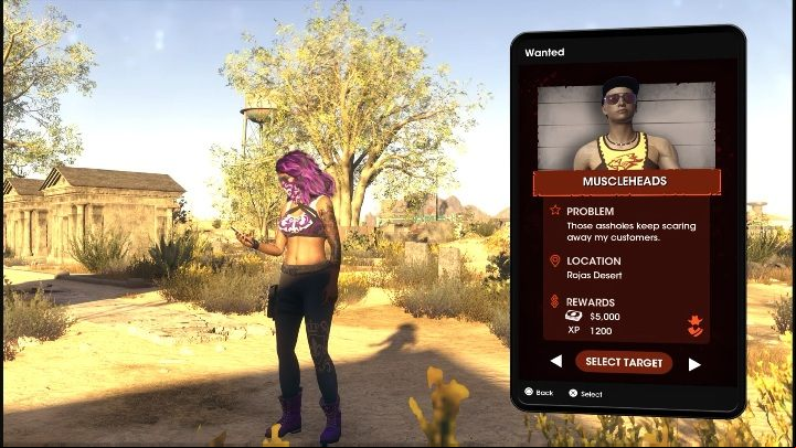 Start the quest by going to the Wanted app on your phone and selecting the Muscleheads contract - Saints Row 2022: Musclehads - how to complete? - Wanted - Saints Row Guide, Walkthrough