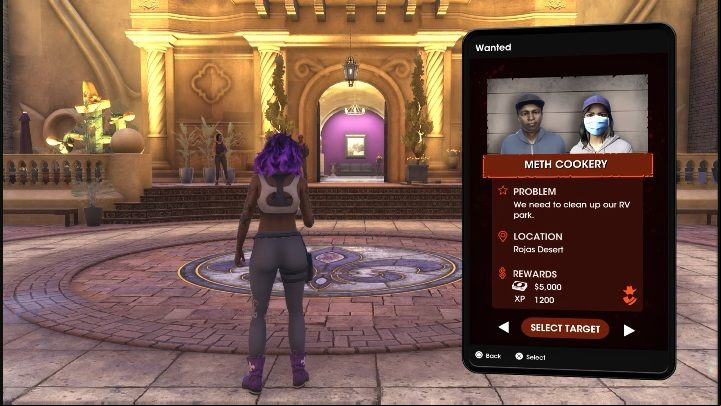 Start the task by going to the Wanted app and selecting Meth Cookery - Saints Row 2022: Meth Cookery - how to complete contract? - Wanted - Saints Row Guide, Walkthrough