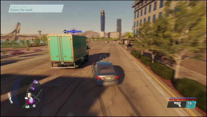 To get inside the car, you have to deplete its health bar - Saints Row: Planet Saints - venture description - Ventures - Saints Row Guide, Walkthrough