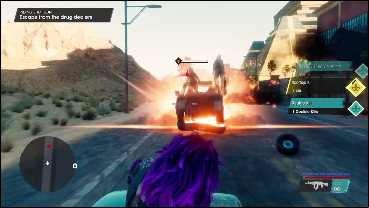 In the central part of the location, you will find the quest giver for the side activity - Riding Shotgun - Saints Row 2022: Side Hustles (El Dorado) - list and description of activity - El Dorado - Saints Row Guide, Walkthrough
