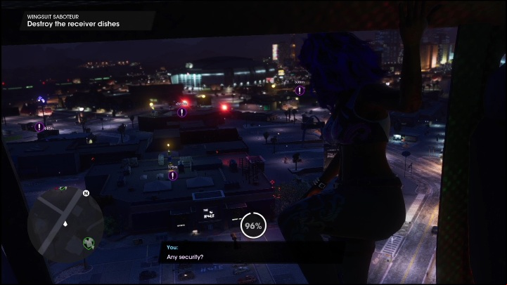 In the south-eastern part of the location, there is a quest giver who will activate the Wingsuit Sabotage mission - Saints Row 2022: Side Hustles (East Flats) - list and description of activity - East Flats - Saints Row Guide, Walkthrough
