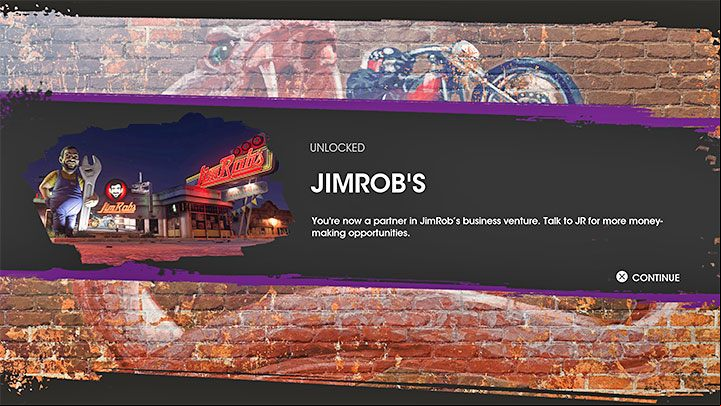 JimRob's Garage is the game's first venture, which you'll unlock automatically - Saints Row 2022: JimRobs Garage - venture description - Ventures - Saints Row Guide, Walkthrough