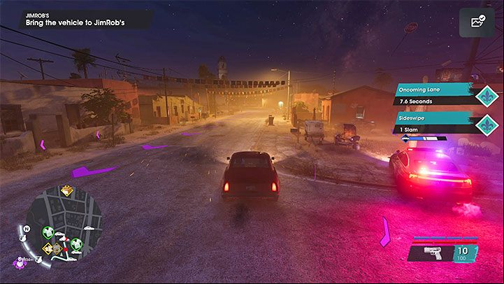 Each time you steal an ordered car you initiate a chase - this time it will be a 2-star police pursuit - Saints Row 2022: JimRobs Garage - venture description - Ventures - Saints Row Guide, Walkthrough