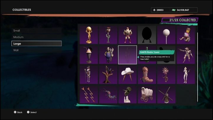 56 - Saints Row 2022: Collection of large decorations - list of all large collection items - Collections - Saints Row Guide, Walkthrough