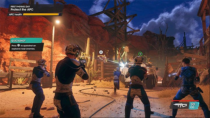 You can spot explosive objects to kill nearby enemies or cause a nearby structure to collapse - Saints Row 2022: Beginners guide - list - Basics - Saints Row Guide, Walkthrough