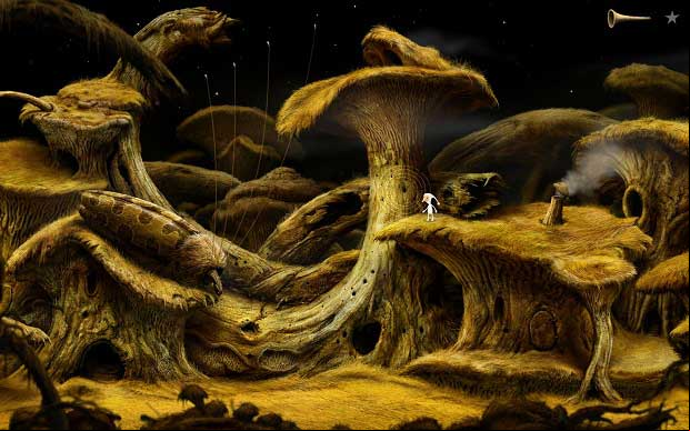 You will be welcomed with this sight - Finding glue - Shaggy Planet - Samorost 3 - Game Guide and Walkthrough