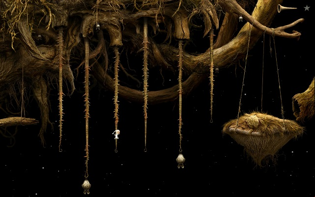 Swap the bats, so that they are hanging exactly like the ones shown on the above screenshot - Fill the vessel - Shaggy Planet - Samorost 3 - Game Guide and Walkthrough