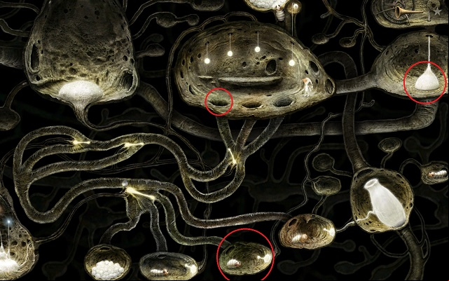 After you obtain the sound memento, request another ball - Free the bee - Great log - Samorost 3 - Game Guide and Walkthrough