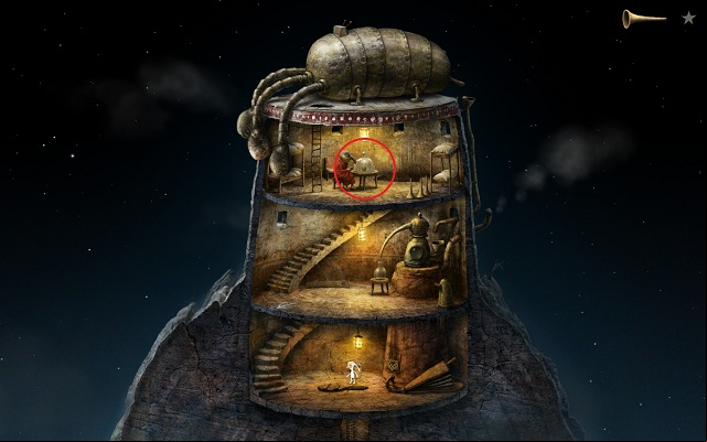 After you return to the tower with the trashcan, repeat the distillation process - Defeat the hydra - Monk Planet - Samorost 3 - Game Guide and Walkthrough