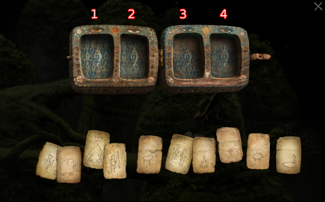 Slots in the box have been provided with numbers (the above screenshot) - Mushroom pickers puzzle - Home Planet - Samorost 3 - Game Guide and Walkthrough