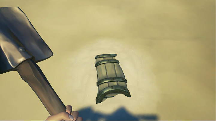 Go to the marked point, pull out a shovel from the item menu and start digging - Sea of Thieves: How to start, 7 Simple Steps - tips, advice - For Landlubbers - Sea Of Thieves Guide
