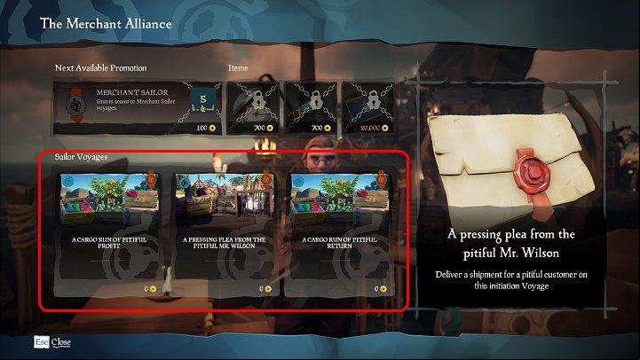Same as with the Gold Hoarders assignment, you must purchase one of the free tasks and then activate it on the captains table inside the ship - Sea of Thieves: How to start, 7 Simple Steps - tips, advice - For Landlubbers - Sea Of Thieves Guide