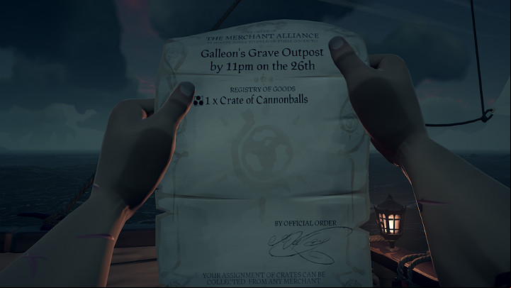 Looking into barrels for supplies, you can also come across special assignments from The Merchant Alliance - Sea of Thieves: How to start, 7 Simple Steps - tips, advice - For Landlubbers - Sea Of Thieves Guide
