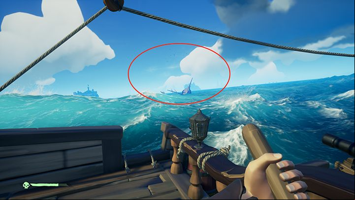 Mast and gull flock means possibility of submerged treasures. - Sea of Thieves: Exploration of the world - For Landlubbers - Sea Of Thieves Guide