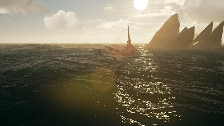 If you encounter a Megalodon while sailing, you might consider him as your training target as well - Sea of Thieves: Cannons - how to use them? - Combat - Sea Of Thieves Guide