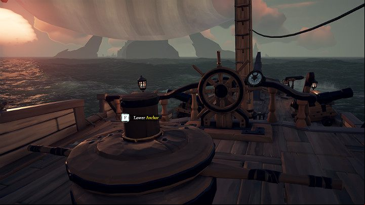 To perform a correct anchor turn, you must first make sure that the rudder is in the middle - Sea of Thieves: Solo Sloop - For Landlubbers - Sea Of Thieves Guide