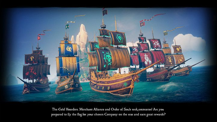Once you buy the flag, you must walk towards the emissary table located near the representative of a company - Sea of Thieves: Emissary - For Landlubbers - Sea Of Thieves Guide