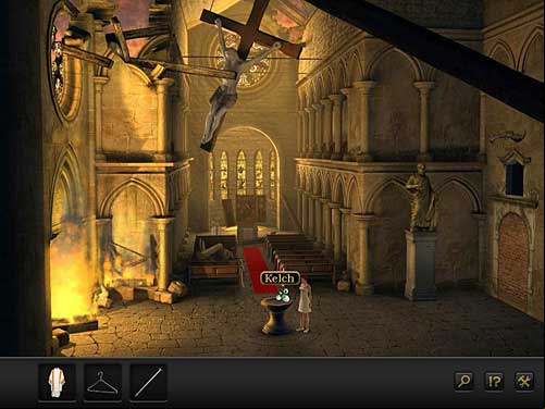 Now the baptismal font can be used, especially water inside it - Climb the statue - Chapter 1 - Berlin, - Secret Files 3: The Archimedes Code - Game Guide and Walkthrough